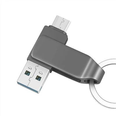 2 In1 3.0 โทรศัพท์มือถือความเร็วสูง U Disk คอมพิวเตอร์ Type-c Metal U Disk